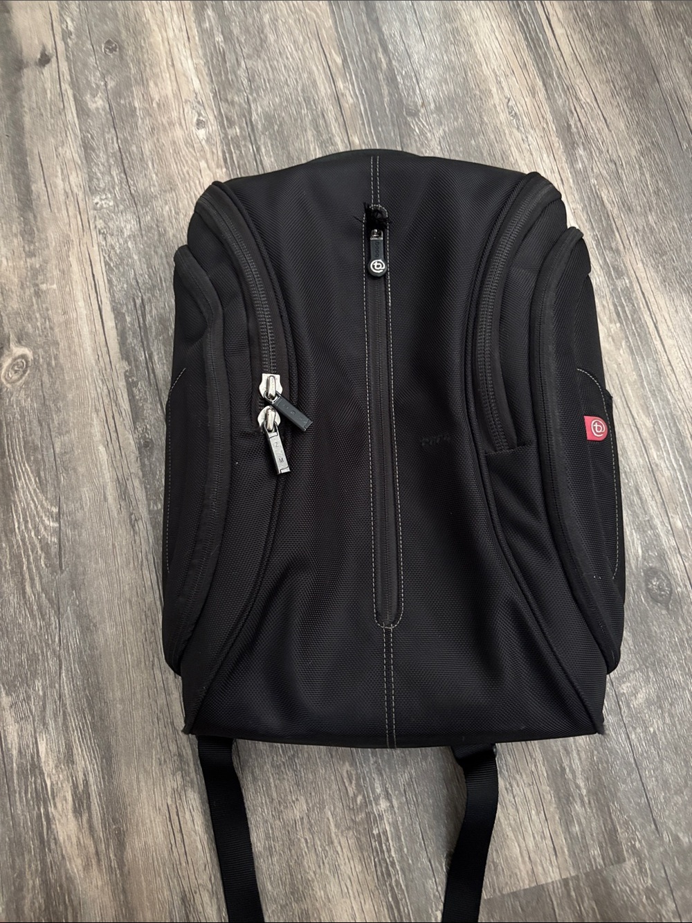Men's Black Travel Backpack with Padded Straps
